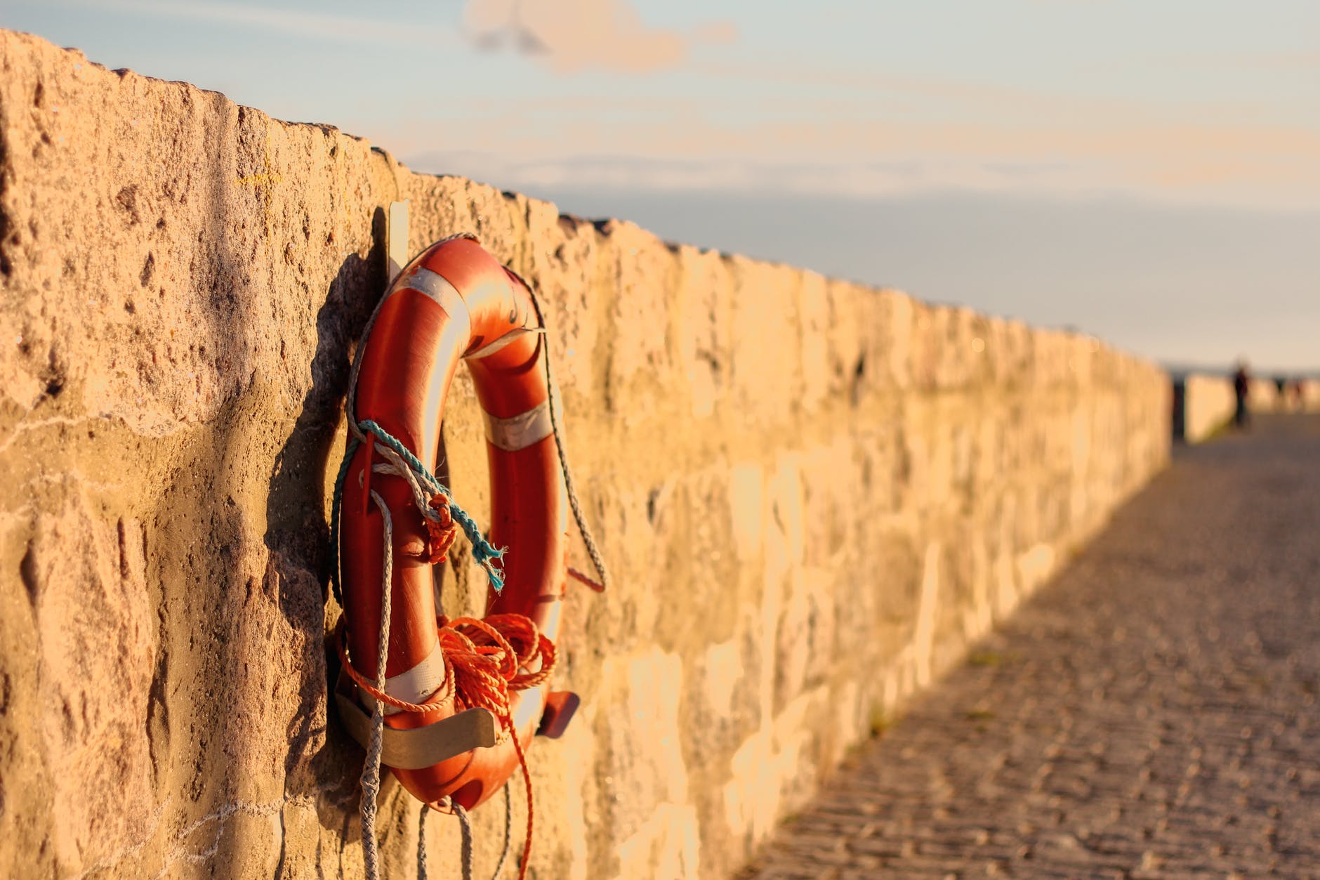 beach buoy close up hanging
